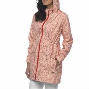 PrAna Portia waterproof Hooded Rain Trench Jacket